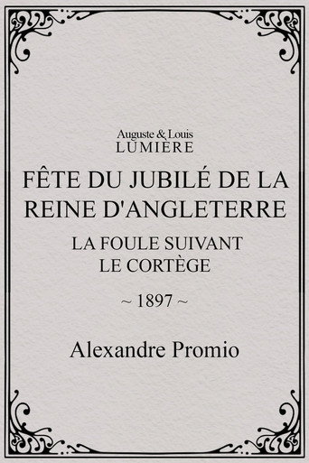 Fête du jubilé de la reine d'Angleterre : la foule suivant le cortège